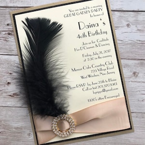 Roaring 20&#39;s geïnspireerde huwelijksuitnodiging