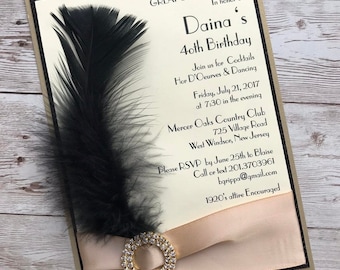 Roaring 20's inspired Wedding Invitation