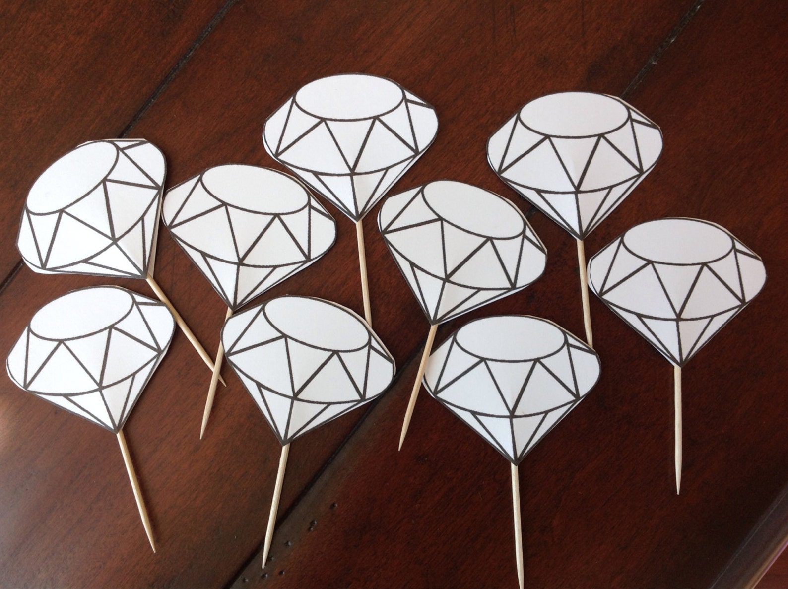 Diamond Ring Cupcake or Donut Toppers | Etsy