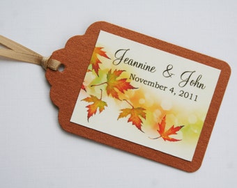 Falling Leaves Favor Tags