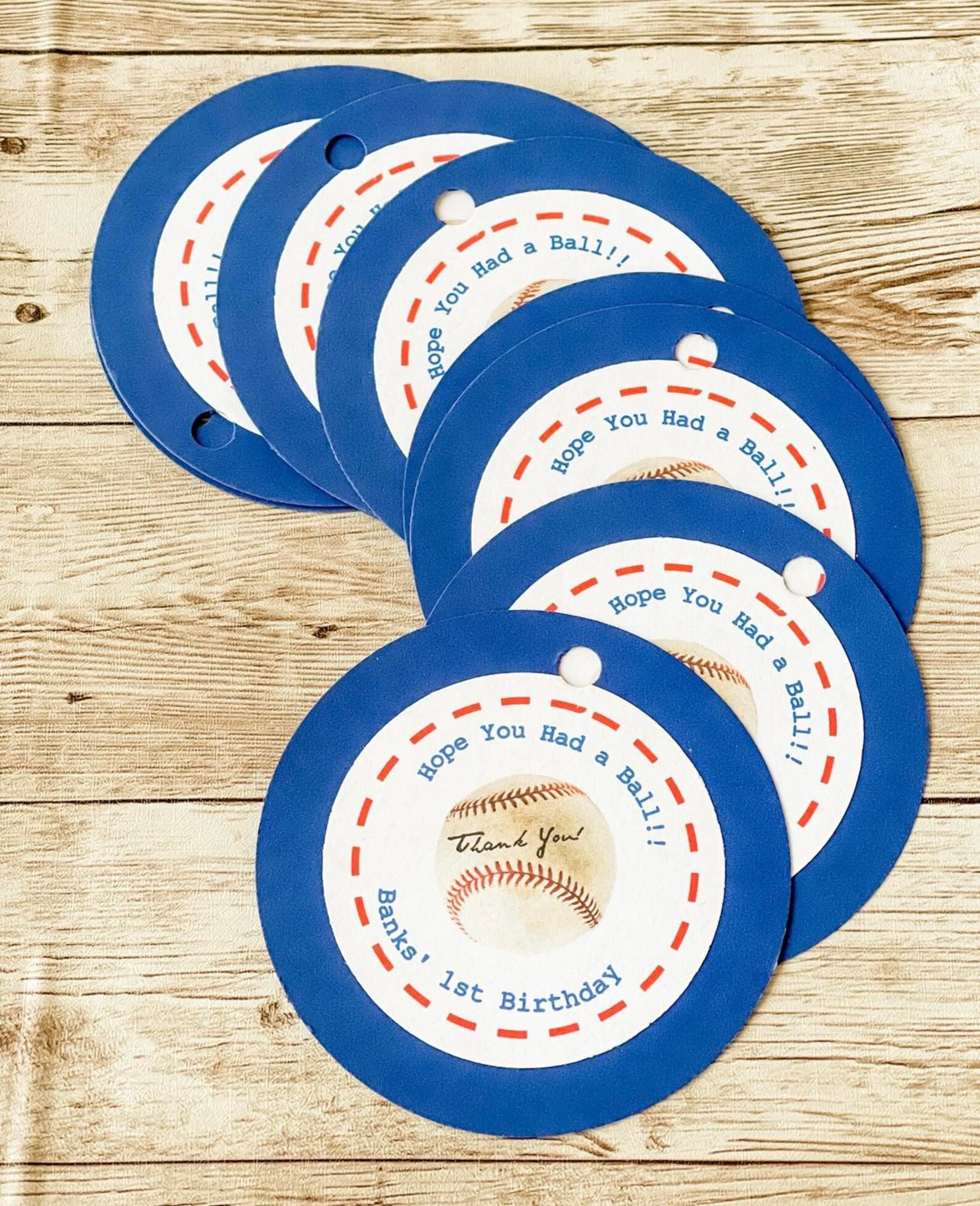 Baseball Party Favor Tags Etsy