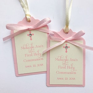 Precious Bow Baptism-Communion Favor Tags