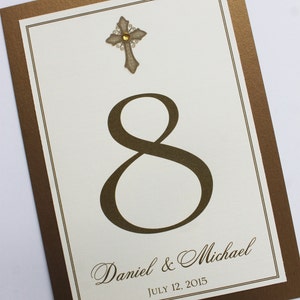 Vintage Cross Gold Table Numbers