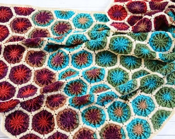 CROCHET Blanket PATTERN - The Dreamer - crochet pattern for throw blanket, modern crochet afghan pattern - PDF Download