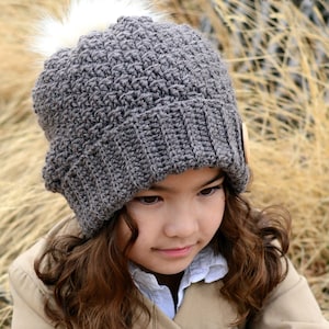 Crochet Hat PATTERN - Snuggle Up Slouchy - crochet pattern for slouch hat, beanie hat pattern (3 sizes | Toddler Child Adult) - PDF Download