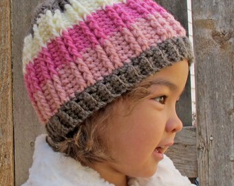 Crochet Hat PATTERN - The Neapolitan - crochet pattern for beanie hat, boy girl unisex hat pattern (5 sizes | Baby - Adult) - PDF Download