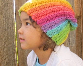 Crochet Hat PATTERN - Lollipop Swirl - crochet pattern for slouchy beanie hat, unisex beanie pattern (5 sizes | Baby - Adult) - PDF Download