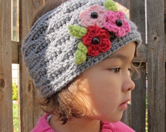 Crochet PATTERN - A Walk in the Park -  crochet headband pattern, headwrap ear warmer pattern (3 sizes | Toddler Child Adult) - PDF Download