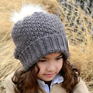 Crochet Hat PATTERN - Snuggle Up Slouchy - crochet pattern for slouch hat, beanie hat pattern (3 sizes | Toddler Child Adult) - PDF Download