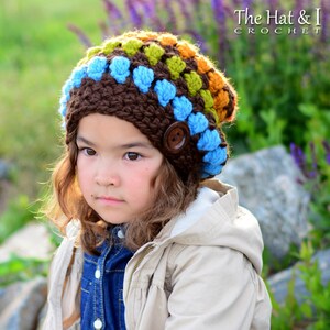 Crochet Hat PATTERN Bohemian Nights Hat crochet pattern for slouch hat, slouchy beanie 3 sizes Toddler Child Adult PDF Download image 2