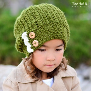 Crochet Hat PATTERN - Warm Wishes Slouchy - crochet pattern for slouch hat, beanie pattern (3 sizes | Toddler Child Adult) - PDF Download