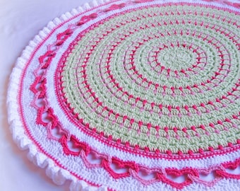 CROCHET Blanket PATTERN - Baby Love - crochet pattern for baby blanket, linked heart afghan pattern, baby blanket pattern - PDF Download