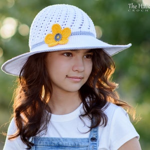 Crochet PATTERN - Here Comes the Sun(hat) - crochet sun hat pattern, women girls summer hat pattern (5 sizes | Baby - Adult) - PDF Download
