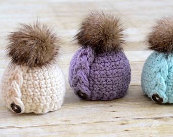 Crochet PATTERN - Big Braid Beanie + Cowl - crochet hat pattern + cowl, braided beanie pattern ( 5 sizes | Baby - Adult) - PDF Download