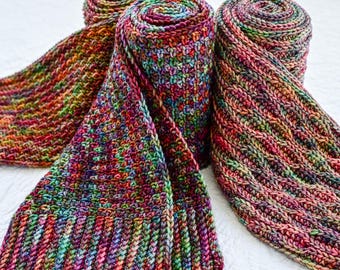 CROCHET PATTERN - Three Amigos Scarves - crochet scarf patterns for boys girls men women (4 sizes | Toddler Child Adult xl) - PDF Download