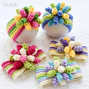 CROCHET PATTERN - Party Popper Headwrap - crochet headband pattern, ear warmer, head wrap pattern (5 sizes | Baby - Adult) - PDF Download