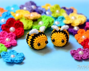 Crochet PATTERN - Busy Bees - crochet bee pattern, amigurumi bee pattern,  bumble bee ornament,  bee décor pattern - PDF Download