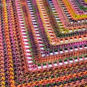 Crochet PATTERN Hello Fall Shawl crochet shawl pattern, crochet wrap pattern, women's triangle shawl scarf pattern PDF Download image 7