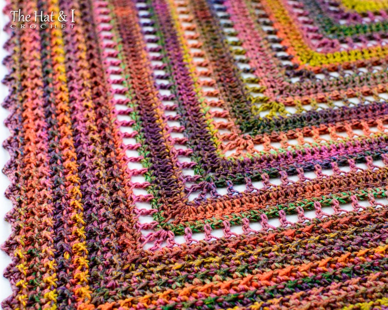 Crochet PATTERN Hello Fall Shawl crochet shawl pattern, crochet wrap pattern, women's triangle shawl scarf pattern PDF Download image 7