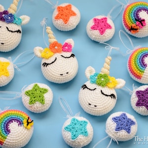 Crochet PATTERN Unicorn Utopia Ornaments crochet unicorn pattern, unicorn ornament pattern, star pattern, rainbow pattern PDF Download image 10