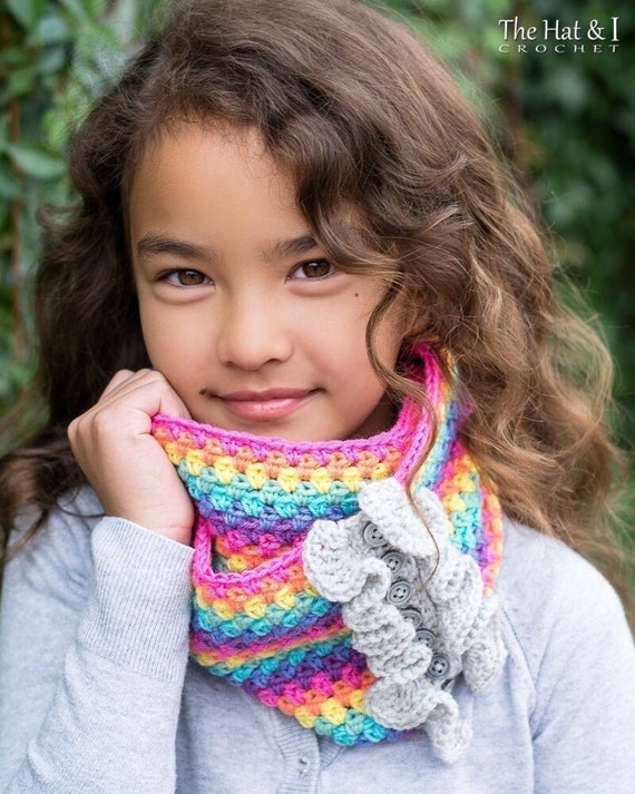 CROCHET PATTERN - Rainbow Reflections Cowl Scarf - Crochet  display picture 1