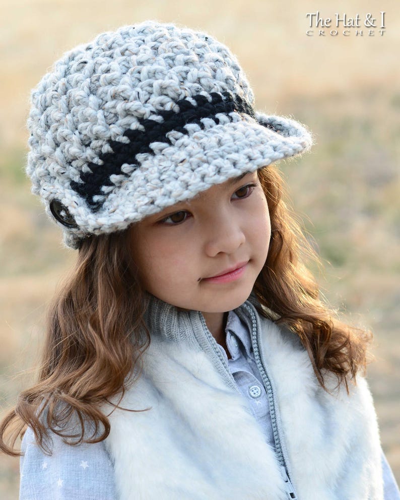 PATRÓN de sombrero de ganchillo Gorro del área de la bahía patrón de crochet para gorro, patrón de sombrero de niño niña 3 tamaños / niño niño adulto Descargar PDF imagen 5