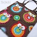 Crochet PATTERN - Owl Tote'em - crochet bag pattern, owl purse pattern, boho crochet tote bag pattern with colorful owls - PDF Download