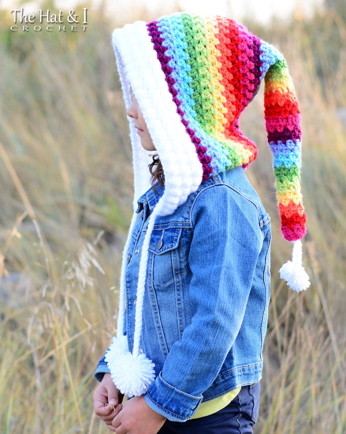 CROCHET PATTERN - Over the Rainbow - Crochet Hood Pattern 