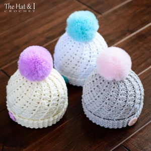 Crochet Hat PATTERN Soft Serve Beanie crochet pattern beanie hat slouchy, boys girls baby hat 5 sizes Baby Adult PDF Download image 3