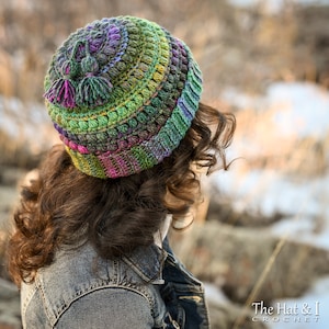 Crochet Hat PATTERN - Boho Beanie Babe - crochet pattern for beanie hat, beanie pattern with tassels (6 sizes | Baby - Adult) - PDF Download