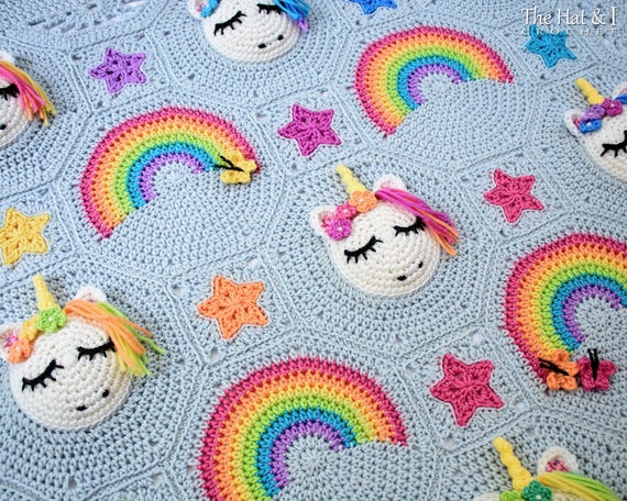 Crochet PATTERN Unicorn Utopia Crochet Blanket Pattern, Unicorn Afghan  Pattern, Rainbow Stars Baby Blanket Pattern PDF Download 