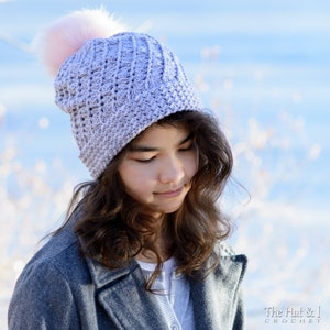 Crochet Hat PATTERN Soft Serve Beanie crochet pattern beanie hat slouchy, boys girls baby hat 5 sizes Baby Adult PDF Download image 9