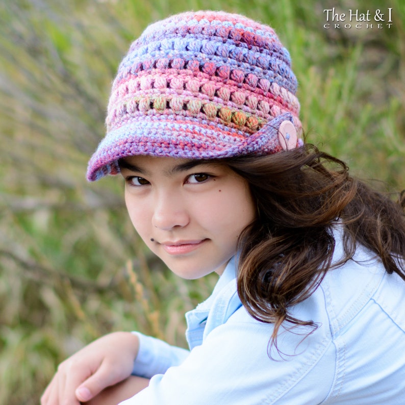 Virkmönster för mössa - Boho Beanie - virkmönster för pojkar flickor mössa med solskydd (4 storlekar | Småbarn Barn Vuxen XL) - PDF-nedladdning bild 4
