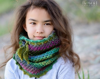 Crochet PATTERN - Cozy Cabin Cowl - crochet cowl pattern, scarf pattern, cowl scarf pattern (3 sizes | Toddler Child Adult) - PDF Download