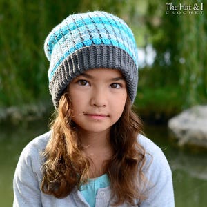 Crochet Hat PATTERN Winter Park Slouchy crochet pattern for slouch hat, beanie pattern 3 sizes Toddler Child Adult PDF Download image 5