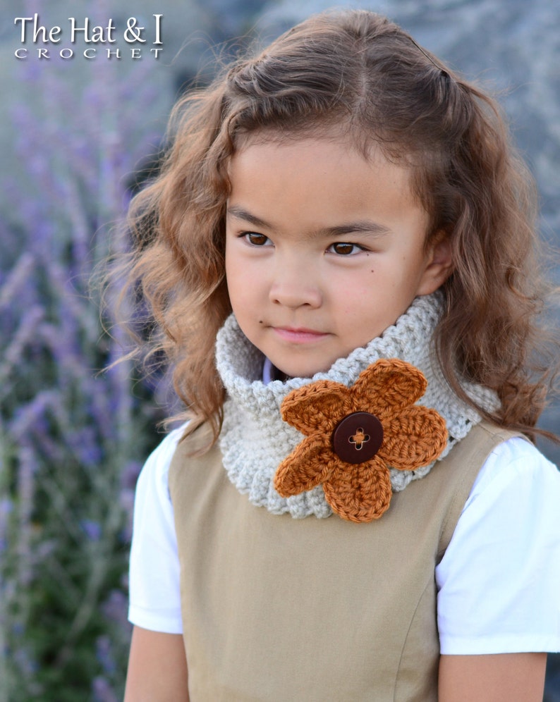 Crochet PATTERN Favorite Flower Warmer crochet headband pattern flower, head wrap pattern 5 sizes Baby Adult PDF Download image 3