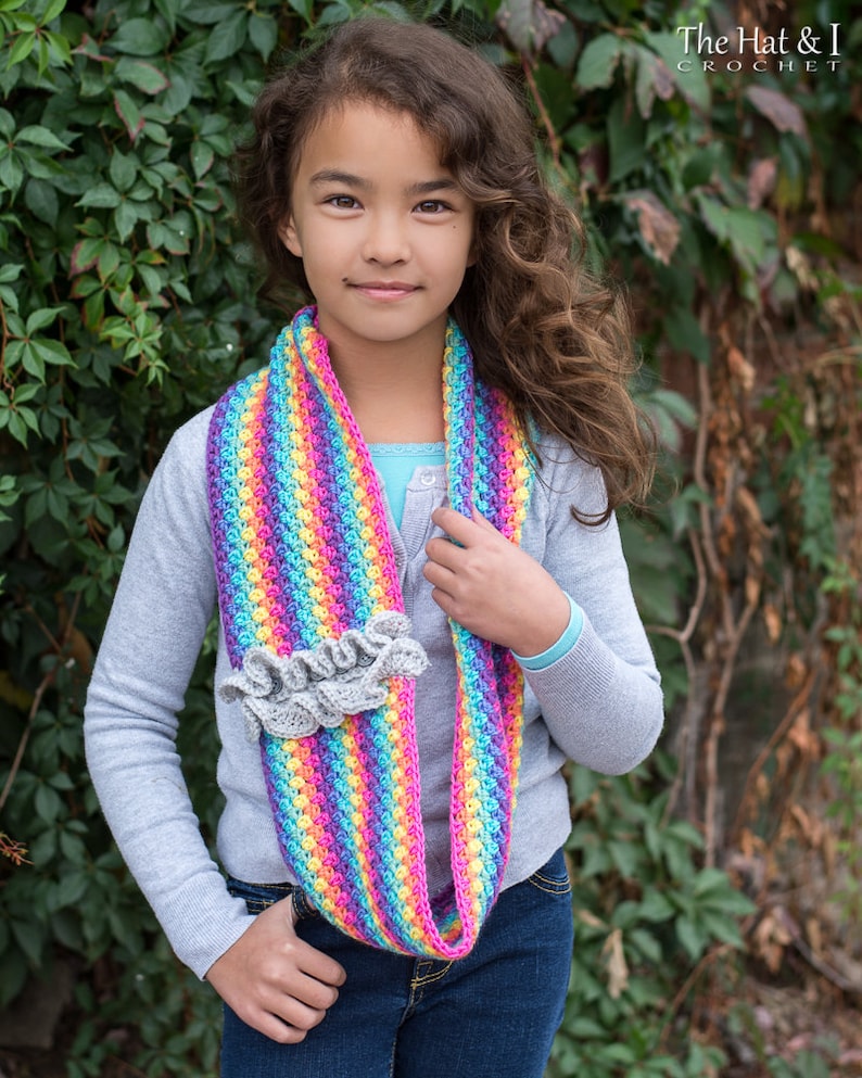 Crochet PATTERN Rainbow Reflections Cowl Scarf Crochet - Etsy