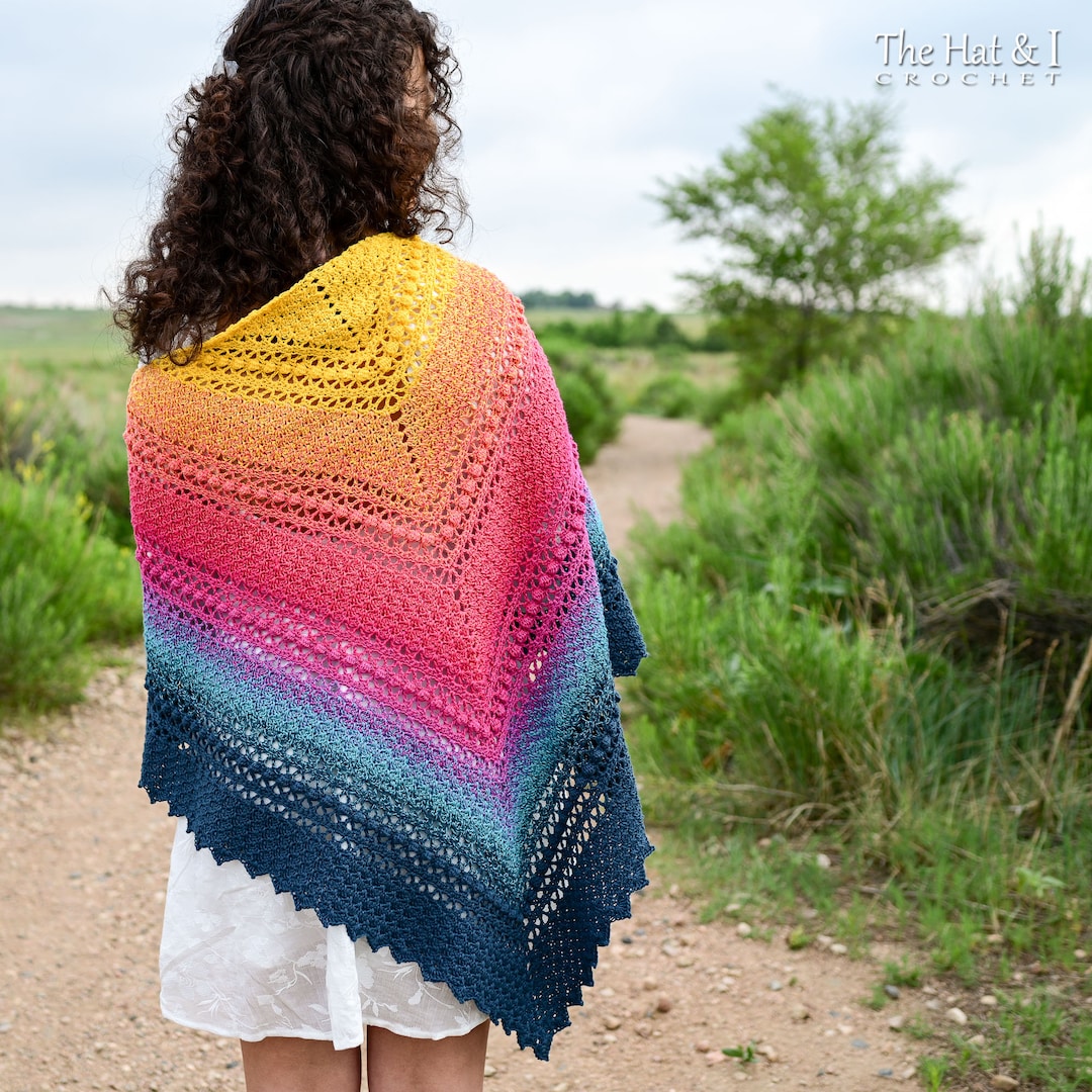 SCHEMA ALL'UNCINETTO Scialle Vacay Vibes schema scialle all