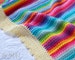 Crochet PATTERN - Crayon Box Blanket - crochet blanket pattern, afghan pattern, rainbow blanket pattern, baby blanket pattern - PDF Download 