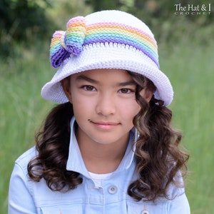 Crochet Hat PATTERN Rainbow Reflections Sun Hat Crochet Pattern for ...