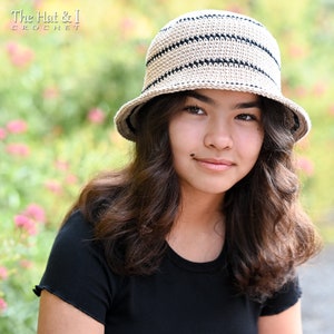 Crochet PATTERN - Sun Days Bucket Hat - crochet hat pattern, easy bucket hat pattern, sunhat pattern (5 sizes | Baby - Adult) - PDF Download