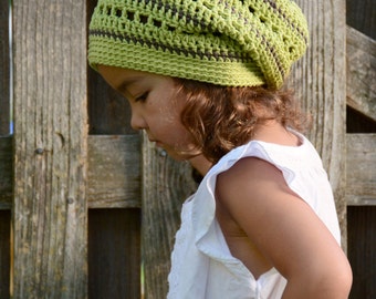Crochet Hat PATTERN - Woodland Slouchy - Crochet Pattern for  display picture 1