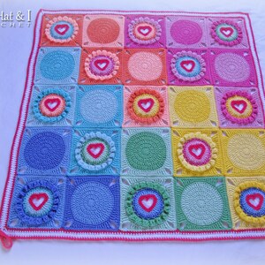 Crochet Blanket PATTERN Follow Your Heart crochet pattern for throw blanket, baby blanket pattern, heart afghan pattern PDF Download image 3