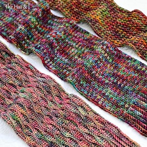 May include: Close-up of three pairs of colorful, handmade crochet socks. The socks feature a mix of vibrant colors including pink, green, purple, and orange. The socks are displayed on a white surface. The Hat & I Crochet logo is in the top left corner.