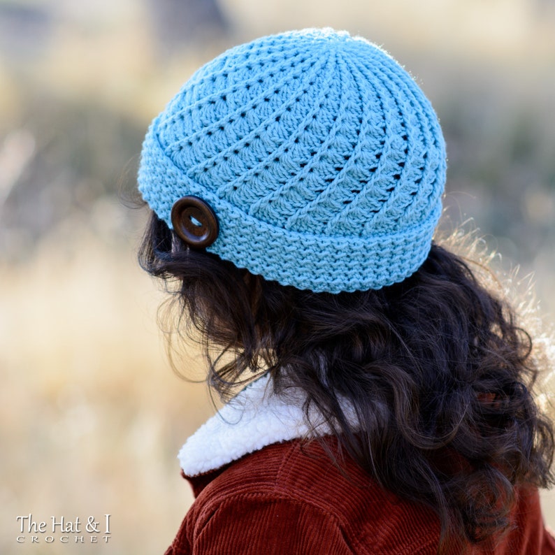 Crochet Hat PATTERN Soft Serve Beanie crochet pattern beanie hat slouchy, boys girls baby hat 5 sizes Baby Adult PDF Download image 6