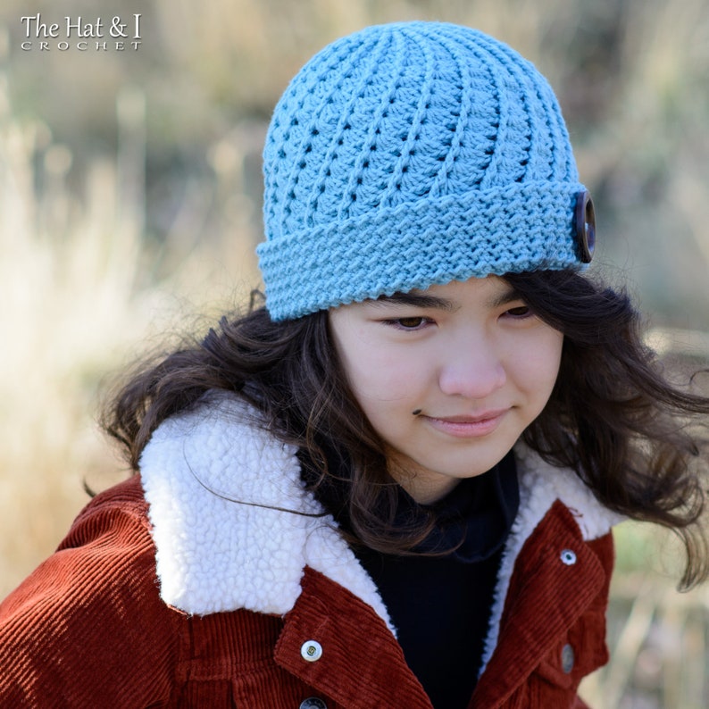 Crochet Hat PATTERN Soft Serve Beanie crochet pattern beanie hat slouchy, boys girls baby hat 5 sizes Baby Adult PDF Download image 5