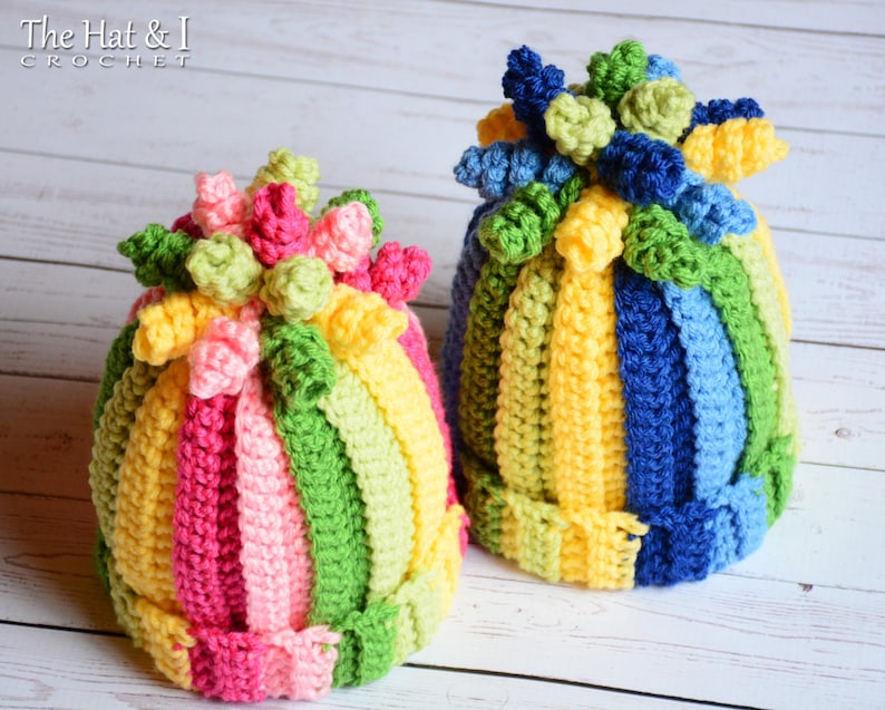 Crochet Hat PATTERN Tutti Frutti crochet pattern for beanie hat, boy girl colorful striped toque 5 sizes Baby Adult PDF Download image 1