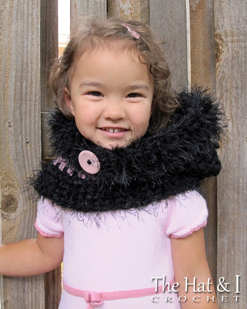 Crochet PATTERN The Cat's Meow crochet hood pattern, cat hat pattern, hooded cowl pattern 3 sizes Toddler Child Adult PDF Download image 4