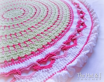 Crochet Blanket PATTERN - Baby Love - crochet pattern for baby blanket, crochet afghan pattern, linked heart afghan - Instant PDF Download