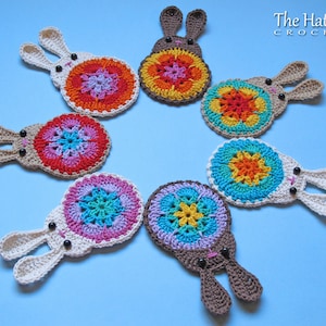 Crochet PATTERN Bunny in Bloom crochet bunny pattern, spring bunny ornament, Easter bunny pattern, bunny applique pattern PDF Download image 5